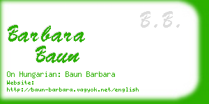 barbara baun business card